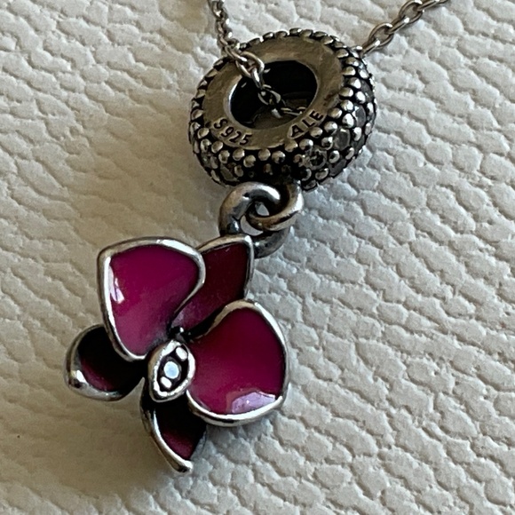 Pandora Orchid necklace - Picture 3 of 4